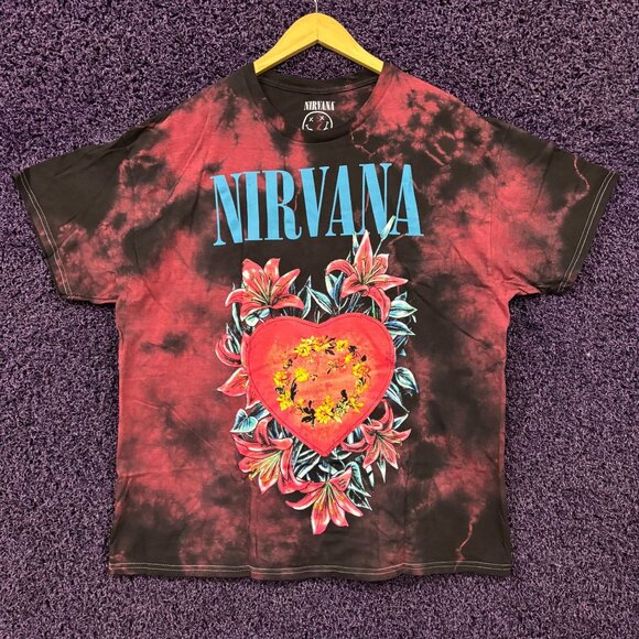 Nirvana The Heart Shaped Box In Utero Grunge Band Tie Dye 1X - Picture 1 of 4